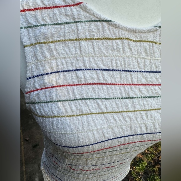 Madewell Multi colored rouched tank size Small - Picture 2 of 5